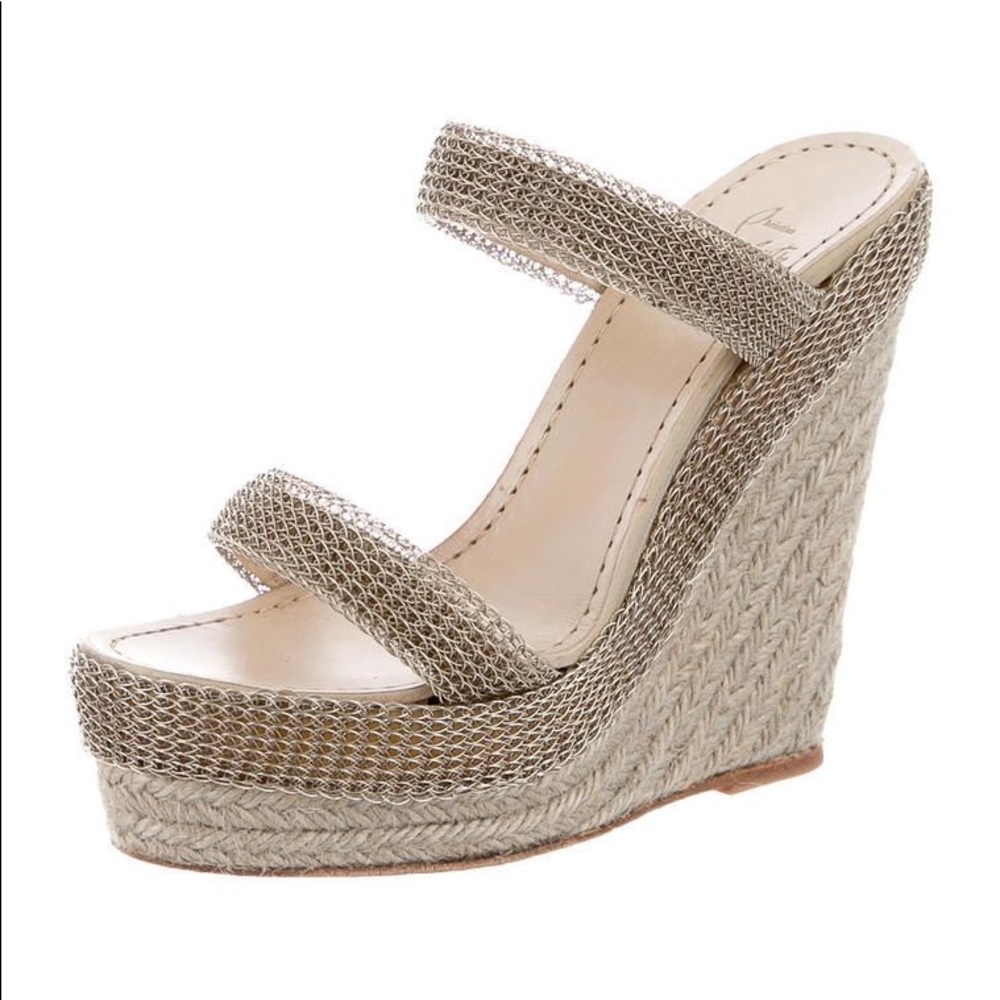 Christian Louboutin Chain Metal Espadrilles